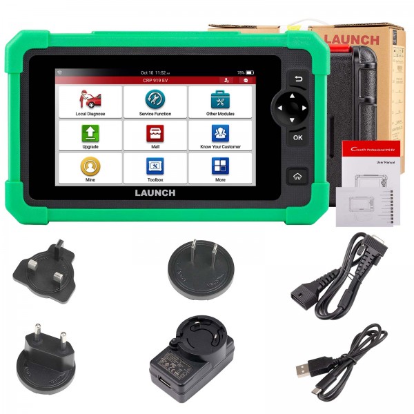 LAUNCH CRP919 EV Diagnostic Scanner For Electric Vehicles New Energy Cars Support CAN FD,DoIP, Action Test Code Reading 43+ Service Functions